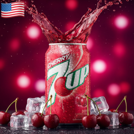 7UP Cherry Cans USA 355ml