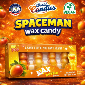 Spaceman Wax Candy Bottles Mango 40g