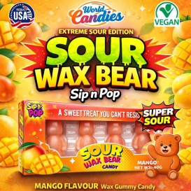 Sour Candy Wax Bear 40g