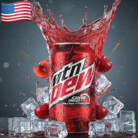 Mountain Dew Code Red Cans USA 355ml